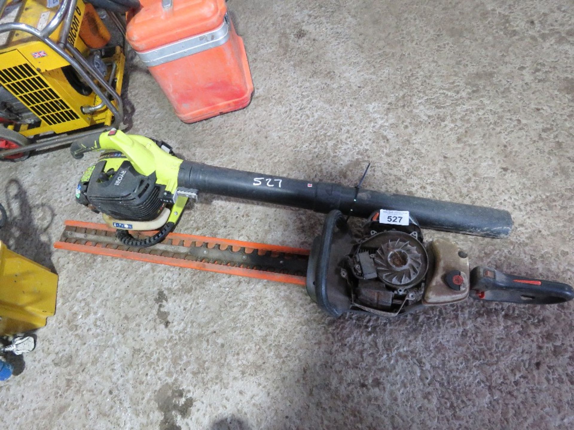 HEDGE CUTTER AND HAND HELD BLOWER.