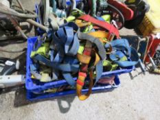FALL ARRESTORS PLUS ASSORTED SAFETY HARNESS, REQUIRE CERTIFICATION BEFORE USE.