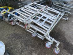 2 X ALUMINIUM PODIUM FRAMES, NO PLATFORMS. THIS LOT IS SOLD UNDER THE AUCTIONEERS MARGIN SCHEME,