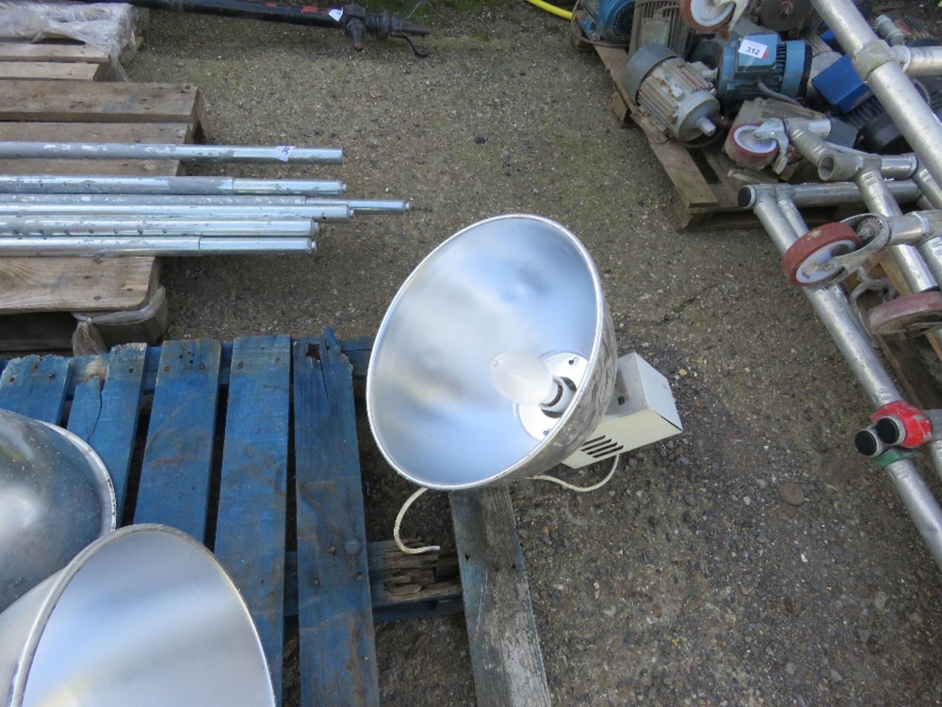 QUANTITY OF ALUMINIUM SHADE LIGHTS. THIS LOT IS SOLD UNDER THE AUCTIONEERS MARGIN SCHEME, THEREFO - Image 2 of 3