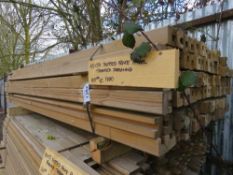 SMALL PACK OF TREATED TIMBER FENCE PANEL FRAME SLOTTED TIMBERS: 45MM X 50MM @ 1.83M LENGTH APPROX.