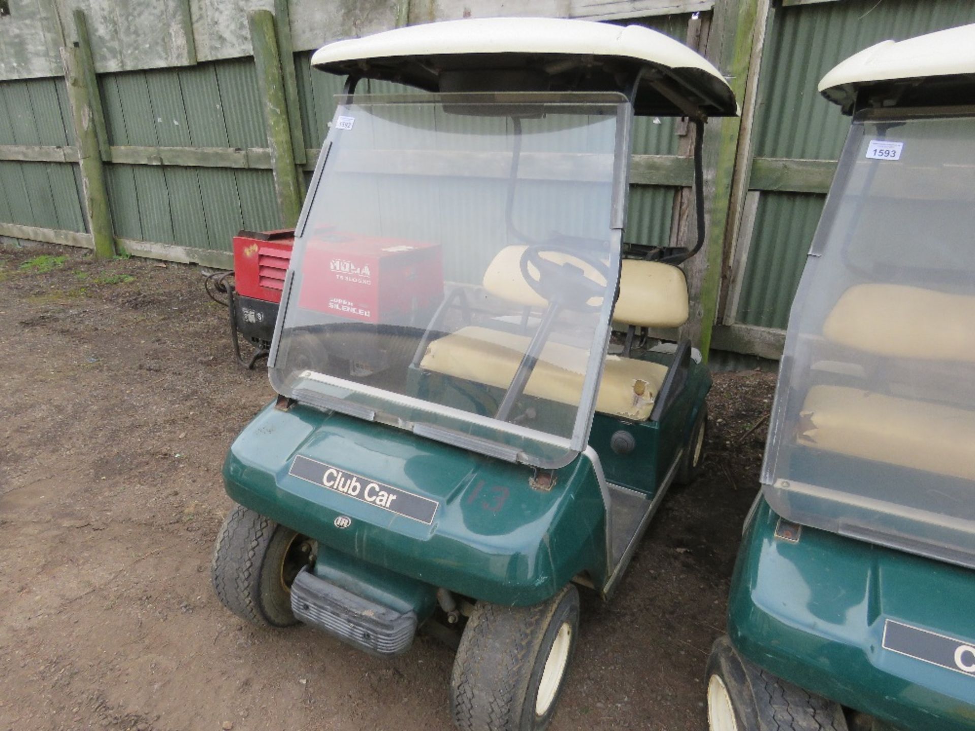 CLUBCAR PETROL ENGINED GOLF CART. BEEN STORED FOR SOME TIME, UNTESTED. - Image 2 of 9