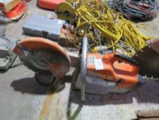 STIHL TS400 PETROL SAW WITH A BLADE. THIS LOT IS SOLD UNDER THE AUCTIONEERS MARGIN SCHEME, THEREF