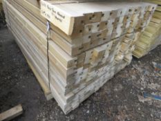 PACK OF TREATED TIMBER FENCE PANEL FRAME SLOTTED TIMBERS: 50MM X 70MM @ 1.83M LENGTH APPROX.
