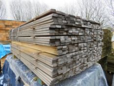 PACK OF UNTREATED VENETIAN TIMBER SLATS, 45MM X 17MM @ 1.73M LENGTH APPROX.