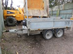 MEREDITH AND EYRE (IFOR WILLIAMS STYLE) TWIN AXLED PLANT TRAILER. RING HITCH. 3500KG RATED. SN:SDSB2