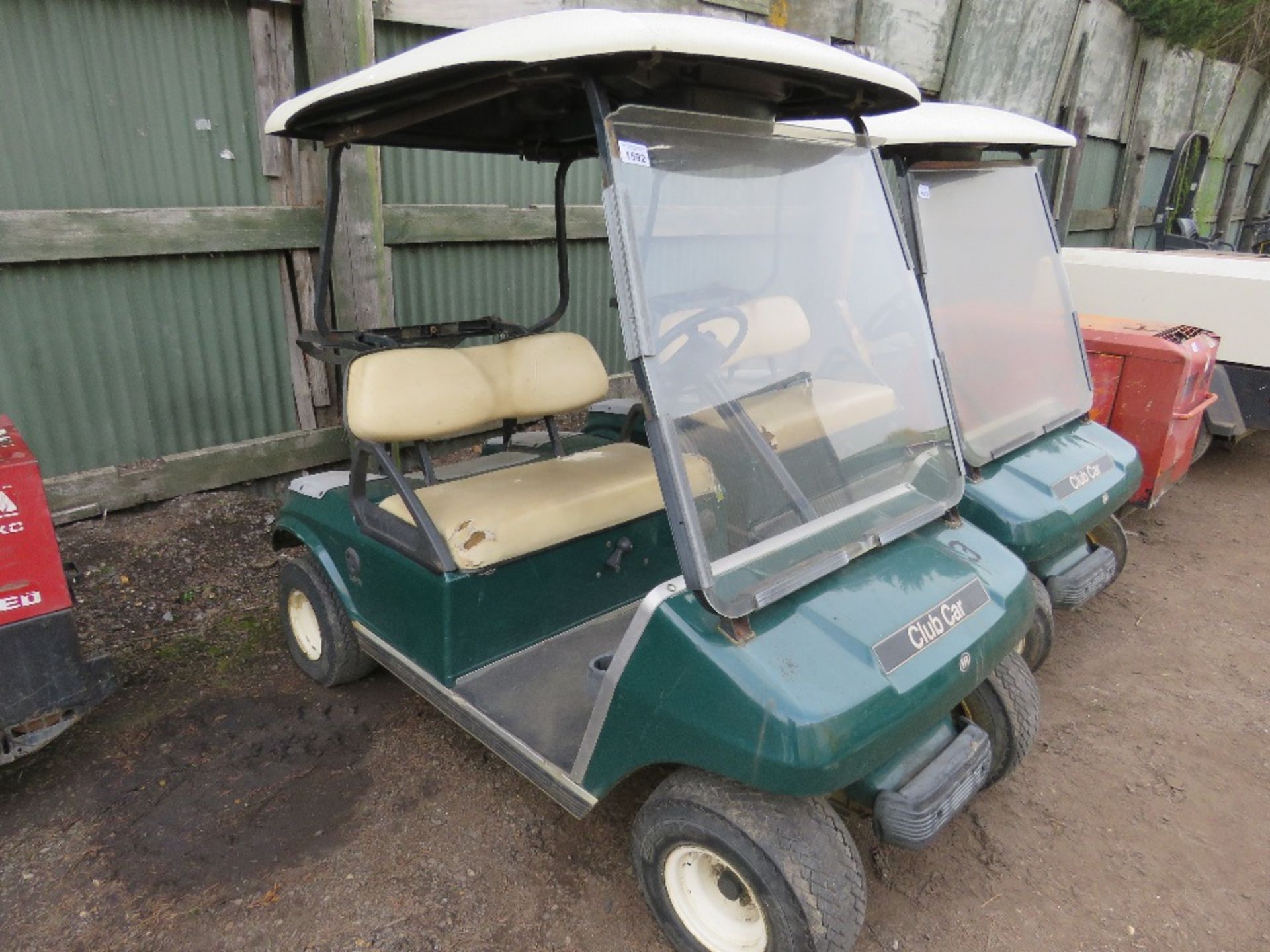 CLUBCAR PETROL ENGINED GOLF CART. BEEN STORED FOR SOME TIME, UNTESTED.