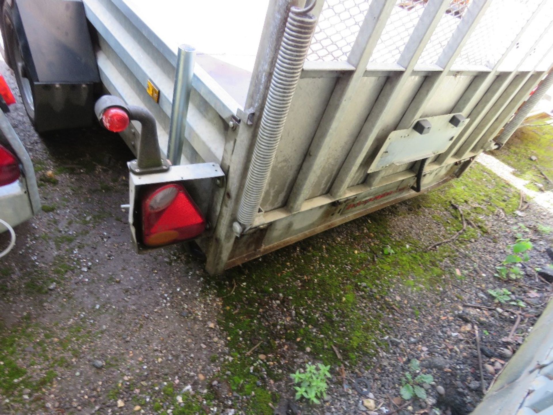 INDESPENSION TWIN AXLED PLANT/GROUNDCARE TRAILER. 12FT X 6FT APPROX, SN: SDHGT2700GJ131211. 2.7TONN - Image 7 of 8