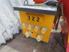 SITE TRANSFORMER, 240 INPUT TO 110VOLT OUTPUT, GREY COLOURED, SOURCED FROM SITE CLOSURE.