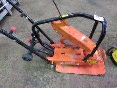 PLATE COMPACTOR BASE WITH TRANSPORT WHEELS.