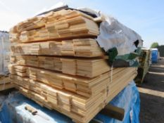 LARGE PACK OF HIT AND MISS FENCE CLADDING BOARDS: 1.44M LENGTH X 100MM WIDTH APPROX.