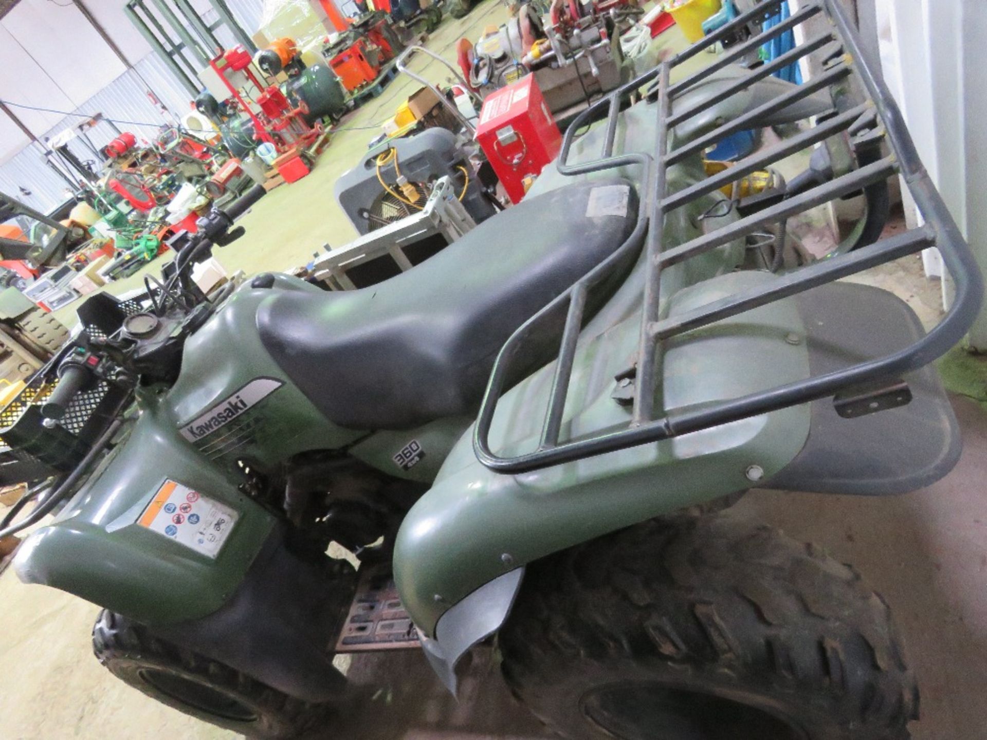 KAWASAKI KVF360 4WD QUAD BIKE, 2939 REC HRS. WHEN TESTED WAS SEEN TO DRIVE...SEE VIDEO. - Image 4 of 7