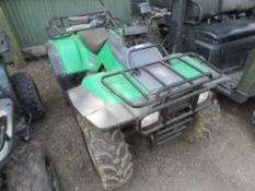 KAWASAKI KLF300 4X4 4WD PETROL ENGINED QUAD BIKE, TURNS OVER BUT NOT STARTING, CONDITION UNKNOWN, SO