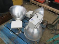 QUANTITY OF ALUMINIUM SHADE LIGHTS. THIS LOT IS SOLD UNDER THE AUCTIONEERS MARGIN SCHEME, THEREFO