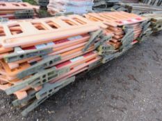 PALLET OF CHAPTER 8 PLASTIC BARRIERS, 30NO IN TOTAL APPROX. THIS LOT IS SOLD UNDER THE AUCTIONEER