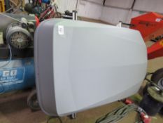 LARGE EXODUS ROOF BOX WITH KEYS AND ROOF BARS AS SHOWN. THIS LOT IS SOLD UNDER THE AUCTIONEERS MA