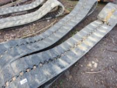 2 X LARGE RUBBER EXCAVATOR TRACKS, BELIEVED TO BE FOR 8 TONNE MACHINE.