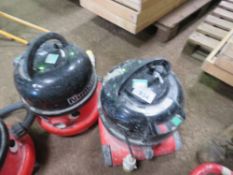 2 X NUMATIC 110VOLT VACUUM CLEANERS. SOURCED FROM COMPANY LIQUIDATION. THIS LOT IS SOLD UNDER THE AU