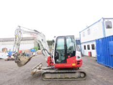 TAKEUCHI TB260 RUBBER TRACKED 6 TONNE EXCAVATOR, YEAR 2019 BUILD. WITH 2NO BUCKETS,