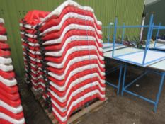 2 X PALLETS OF INTERLOCKING PLASTIC BARRIERS, 1METRE WIDTH X 0.8M HEIGHT APPROX. 40NO IN TOTAL APPRO