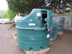 BUNDED 2500 LITRE FUEL STORE WITH 240VOLT PUMP, HOSE AND METER UNIT. 2500FS MODEL. DIRECT FROM DEPOT