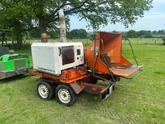 GANDINI 13MTS TRAILER CHIPPER, 11" CAPACITY, VM AIR COLLED ENGINE. WHEN TESTED WAS SEEN TO RUN AND B