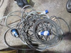 2NO 240VOLT HEAVY DUTY EXTENSION LEADS, BLUE PLUGS. SOURCED FROM DEPOT CLOSURE.