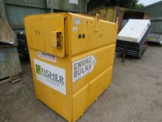 WESTERN ENVIRO BULKA 1100 LITRE BUNDED FUEL STORE WITH HAND PUMP AND HOSE, DIRECT FROM DEPOT CLOSURE