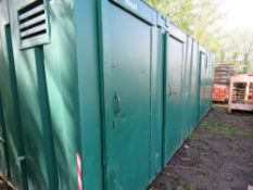 SECURE WELFARE CABIN, 32FT LENGTH X 10FT WIDTH APPROX WITH STEPHILL 10KVA GENERATOR. ACCOMODATION CO