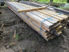 BUNDLE OF 4" X 2" TIMBERS , MAJORITY 4.8M LENGTH APPROX, 42NO PIECES IN TOTAL APPROX. THIS LOT IS