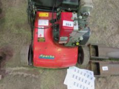 APACHE PETROL ENGINED SLITTER / SCARRIFIER UNIT WITH REAR COLLECTOR BAG.