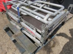 2 X ALUMINIUM WORK PLATFORM / PODIUM UNITS. THIS LOT IS SOLD UNDER THE AUCTIONEERS MARGIN SCHEME,