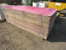 LARGE PACK OF 40NO PLYWOOD BOARDS, 20MM APPROX, PAINTED ONE SIDE. THIS LOT IS SOLD UNDER THE AUC