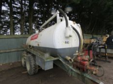 TRACTOR TOWED TWIN AXLED SLURRY TANKER / DUST SUPPRESSION UNIT. 13FT LENGTH TANK APPROX. CASAPPA HYD