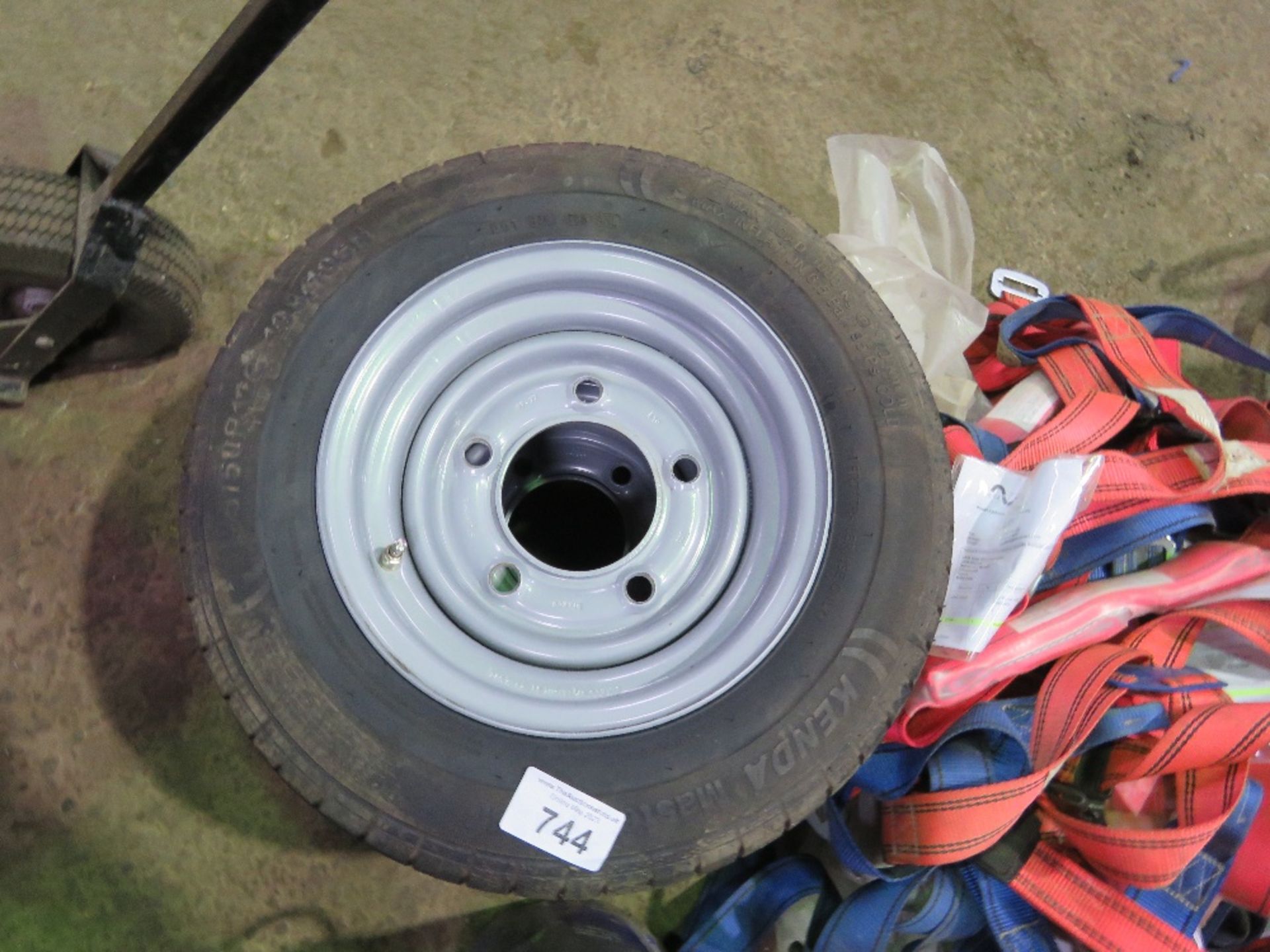 2 X TRAILER WHEELS AND TYRES, APPEAR UNUSED, 195.60R12C THIS LOT IS SOLD UNDER THE AUCTIONEERS - Image 2 of 3