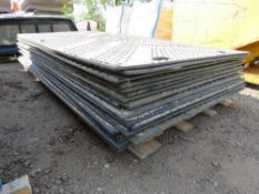 EUROMAT PLASTIC TRACK MATS 1.2M X 2.4M, 18NO IN TOTAL.