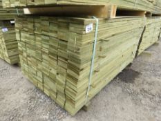 LARGE PACK OF PRESSURE TREATED FEATHER EDGE FENCE CLADDING TIMBER BOARDS: 1.50M LENGTH X 100MM WIDTH