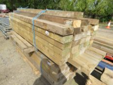 37NO PIECES OF 6" X 3" TIMBER POSTS, MAINLY 2.1M - 2.4M LENGTH APPROX. THIS LOT IS SOLD UNDER THE