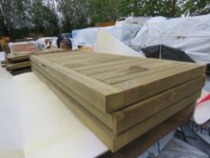 3 X QUALITY TIMBER PEDESTRIAN GATES 800MM X 1.97M APPROX.