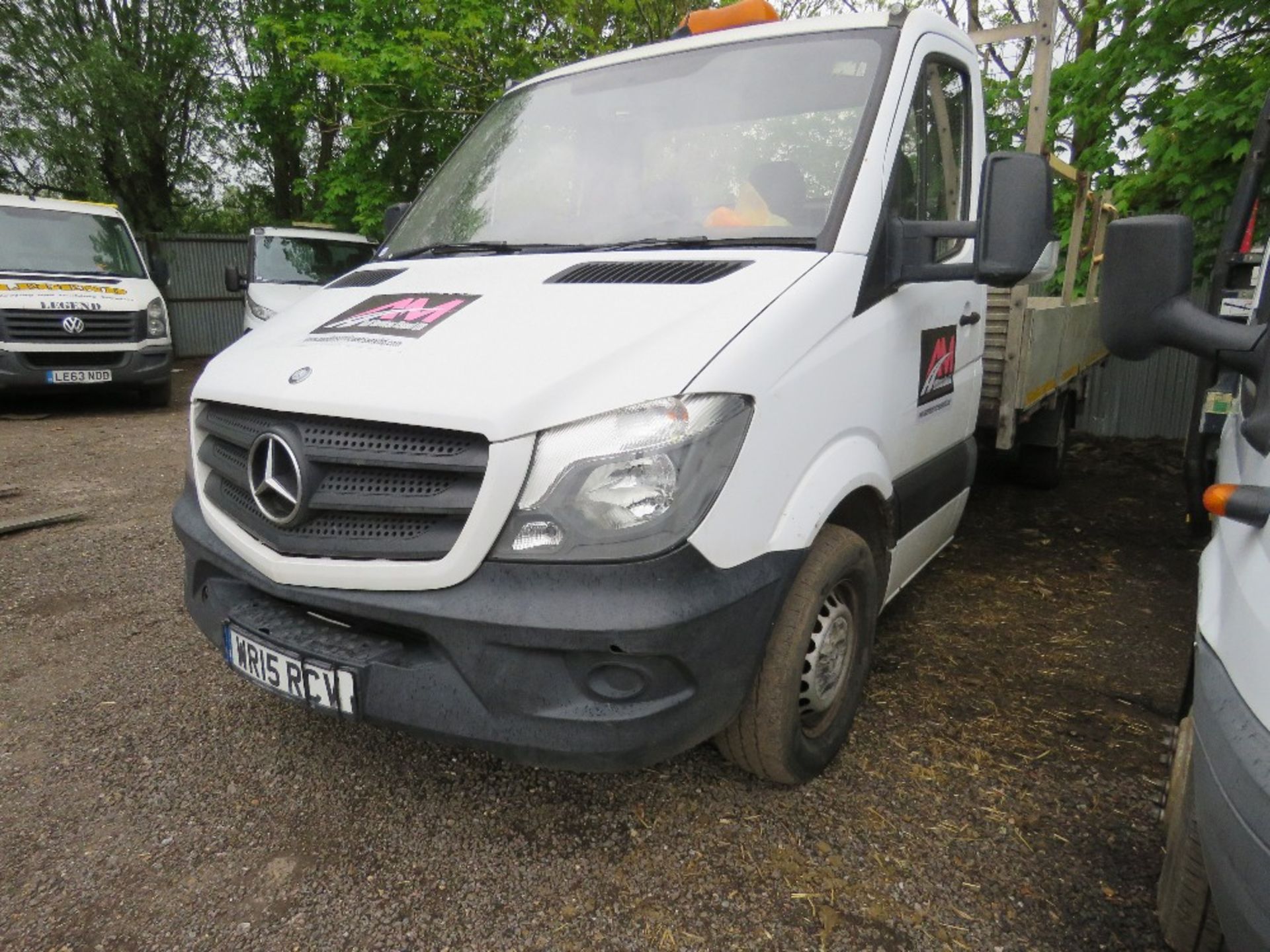 MERCEDES SPRINTER DROP SIDE TRUCK REG:WR15 RCV WITH V5. 13FT LENGTH BODY APPROX. 209,518 REC MILES, - Image 3 of 9