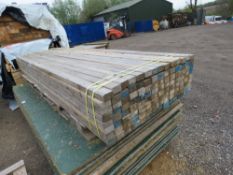 PACK OF TIMBER POSTS/BATTENS 3M LENGTH X 60MM X 40MM APPROX, 112NO PIECES IN TOTAL APPROX. MARKED C1