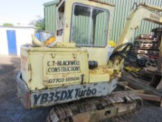 YANMAR YB35DX STEEL TRACKED EXCAVATOR WITH SET OF 3NO BUCKETS. WHEN TESTED WAS SEEN TO DRIVE, SLEW A