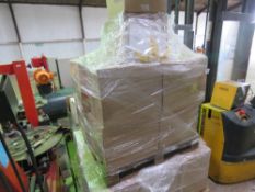 PALLET CONTAINING 30NO BOXES OF PROTECTIVE FACE SHIELDS, 50NO PER BOX.