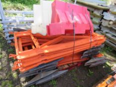 9NO CHAPTER 8 PLASTIC BARRIERS PLUS 2NO WATER FILLED BARRIERS. THIS LOT IS SOLD UNDER THE AUCTION