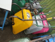 4 X WHEELBARROWS, ASSORTED MODELS. THIS LOT IS SOLD UNDER THE AUCTIONEERS MARGIN SCHEME, THEREFOR