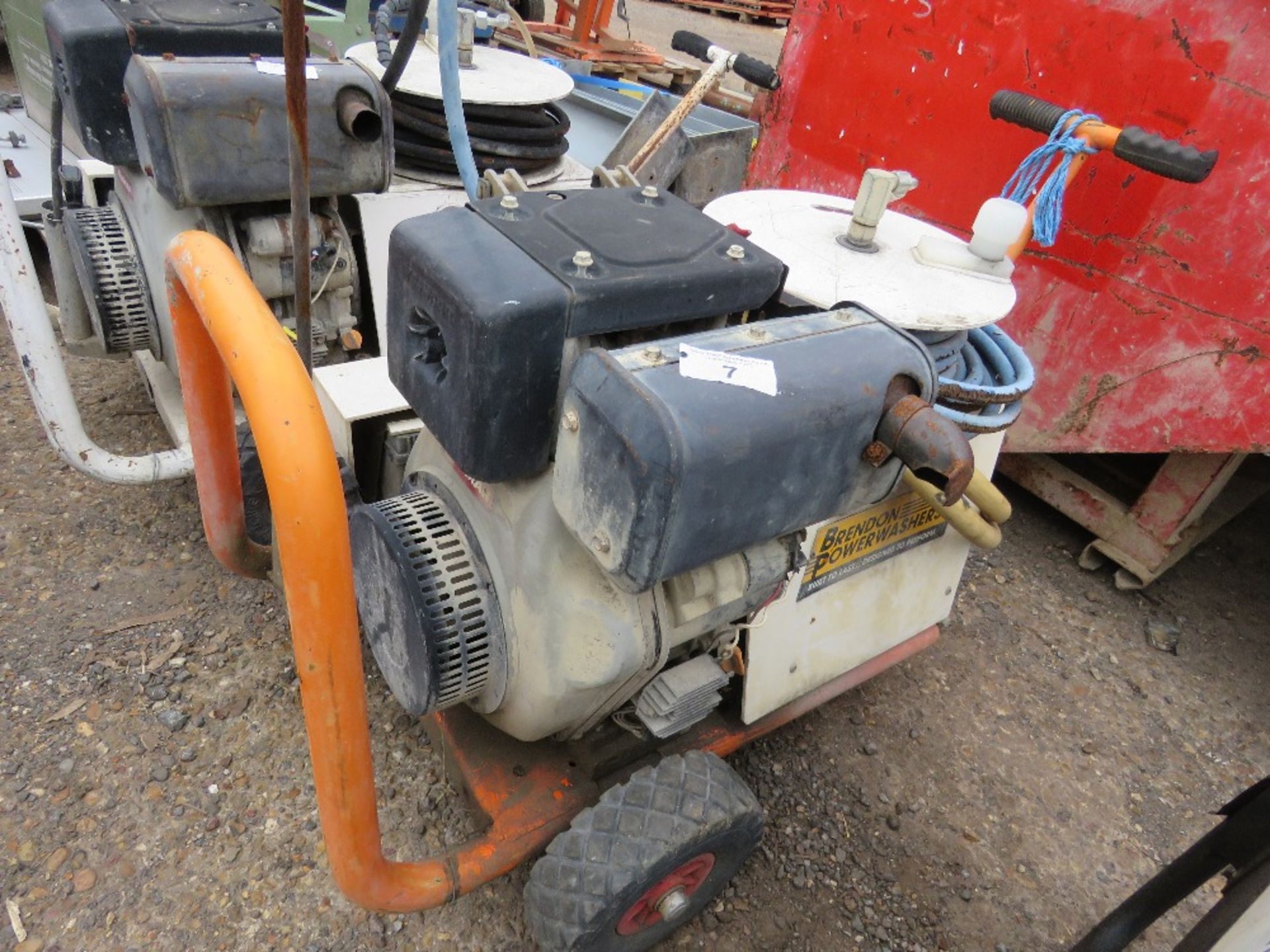 YANMAR ENGINED BRENDON POWER WASHER WITH HOSE AND LANCE.