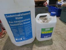 2 X CONTAINERS OF DE-IONISED WATER. THIS LOT IS SOLD UNDER THE AUCTIONEERS MARGIN SCHEME, THEREFO