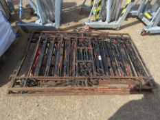 4NO WROUGHT IRON DRIVEWAY GATES, 147CM X 91CM APPROX EACH. THIS LOT IS SOLD UNDER THE AUCTIONEERS