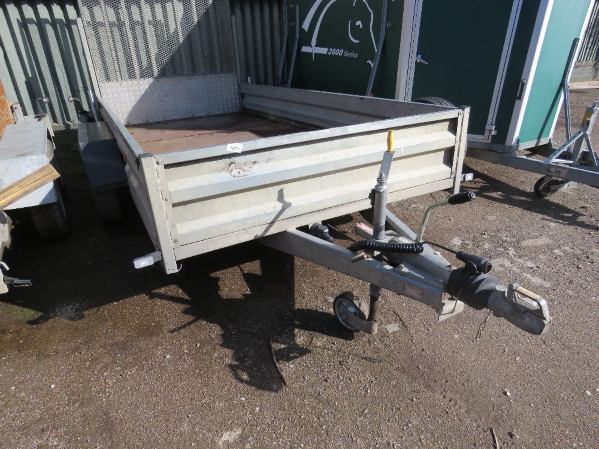 INDESPENSION TWIN AXLED PLANT/GROUNDCARE TRAILER. 12FT X 6FT APPROX, SN: SDHGT2700GJ131211. 2.7TONN