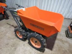 PETROL ENGINED POWER BARROW, UNUSED. WHEN TESTED WAS SEEN TO RUN AND DRIVE.